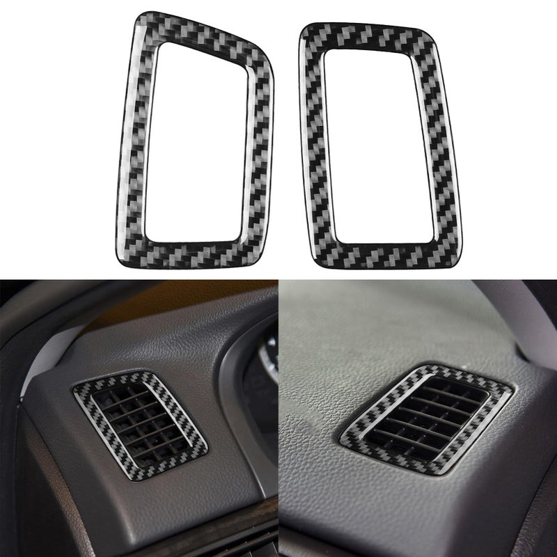 NVCNX Real Premium Carbon Fiber Compatible with Honda 9th Gen Accord 2013-2017 2014 2015 2016 SE LX Sport EX EX-L Touring Hybrid Accessories Car Dash Defogging Air Vent Cover Interior Trim Black - Image 1